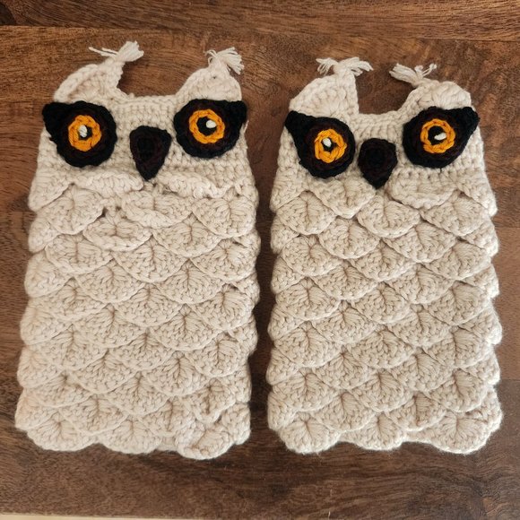 Accessories - NEW Fingerless Owl Mittens Cute Crochet Knit Kawaii Bird Gloves